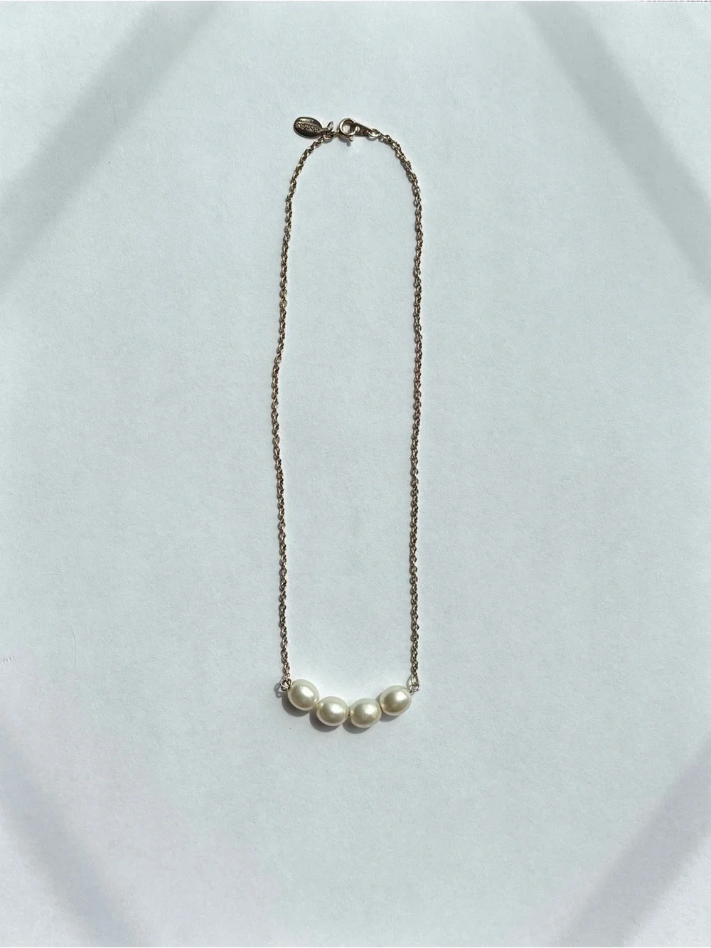 Park Lane Gold Tone Faux Pearl 15” Necklace Jewelry Formal Wedding Prom